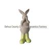Easter Bunny Ceramic Collection: Modern Basket, Cup, Jar, Plate, and Radish Bowl Home Decor.
