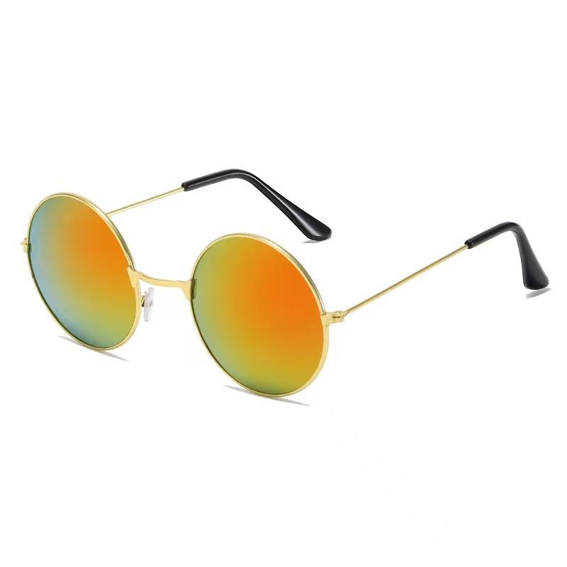 Retro Round Metal Sunglasses - Unisex Prince & Harry Potter Style, Perfect for Weddings