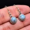Naturlig Larimar håndlaget øredobber 100 % 925 Sterling sølv kvinnersmykker