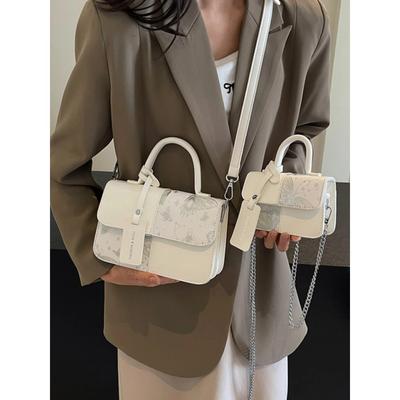 Contrast Color Women Crossbody Bags Women Fashion Bufferfly Printed Small Square Bag  Trendy Lady Handbag