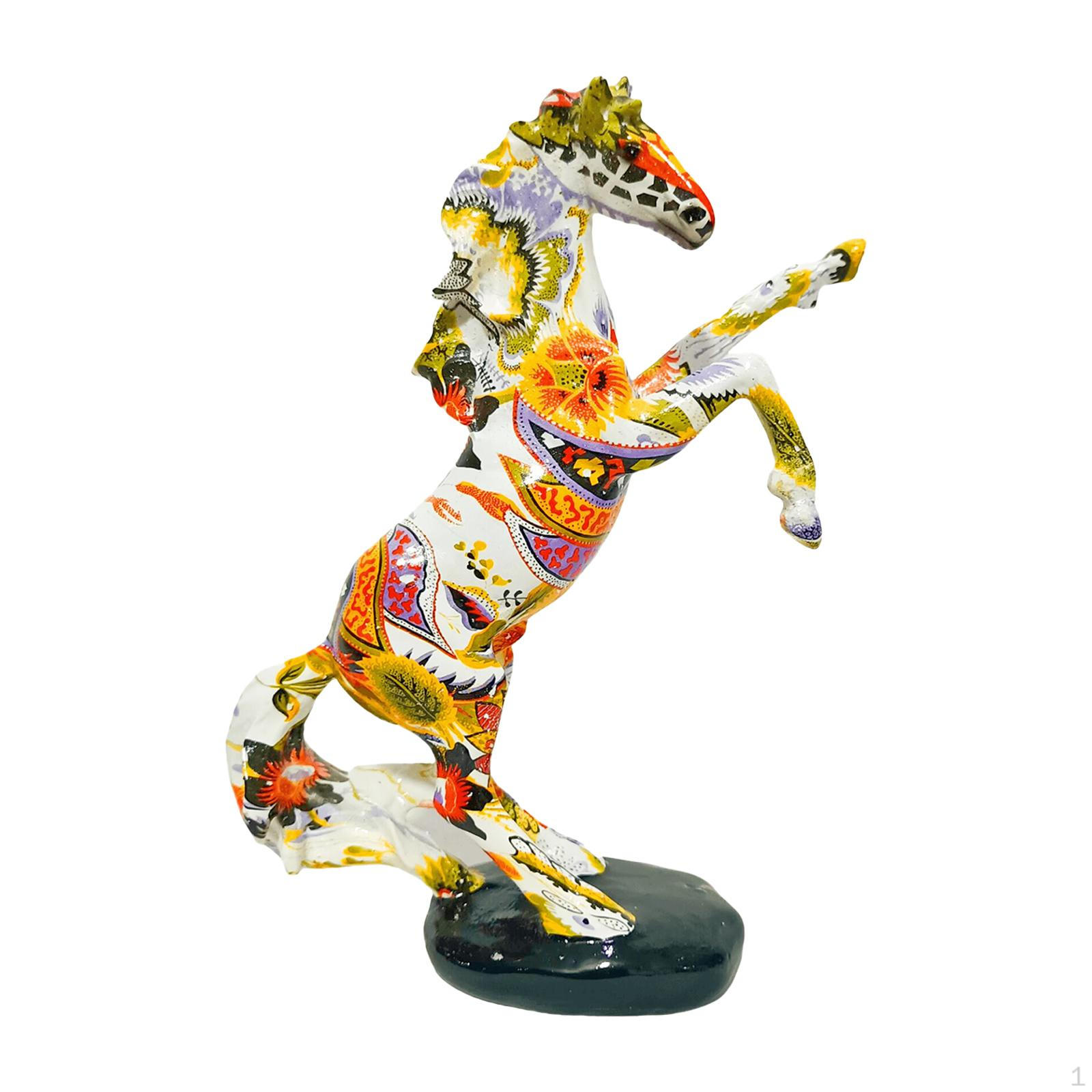 

Декоративная фигурка Лошадь, Ручная работа, Орнамент, Украшение стола, Современная статуэтка, Скульптура животного Flowers