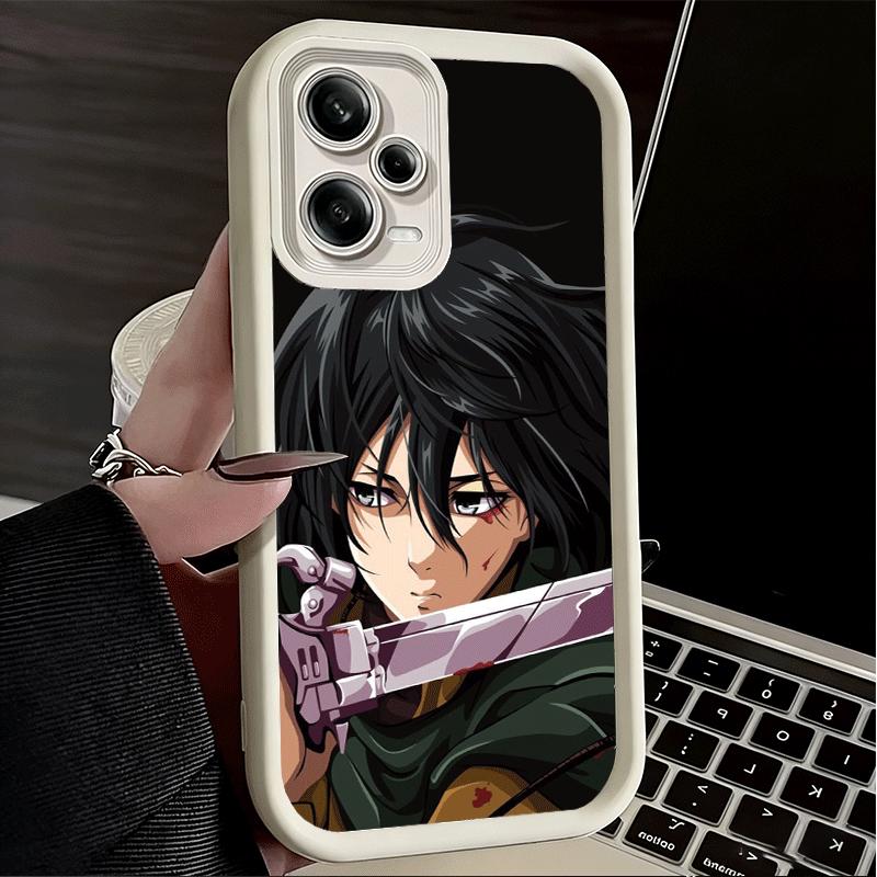 Phone Case for Xiaomi Redmi Note 15 14 13 Pro Plus A-Attack On T-Titan Mikasa Shell 12S 11 11S 11T 5G 14S Soft Silicone Funda