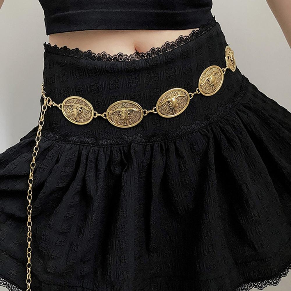 Flower Bohemian Style Waistband Jeans Decor Ethnic Style Belt Metal Waist Chain  Beach Accessories
