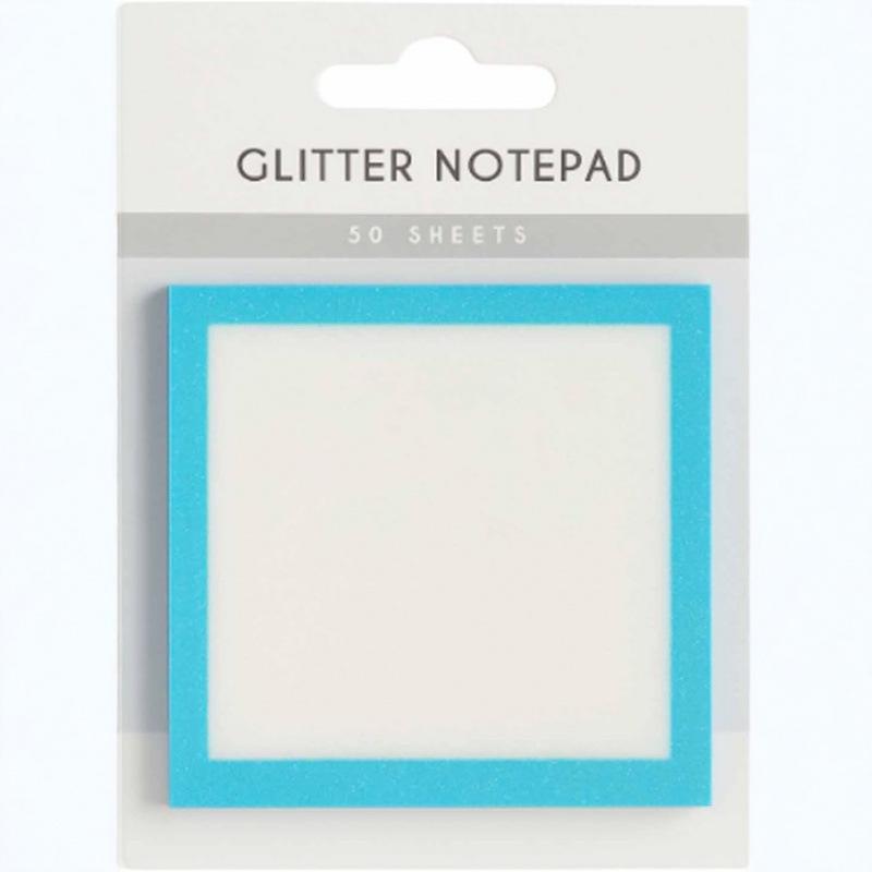 Transparent Sparkle Sticky Notes синий