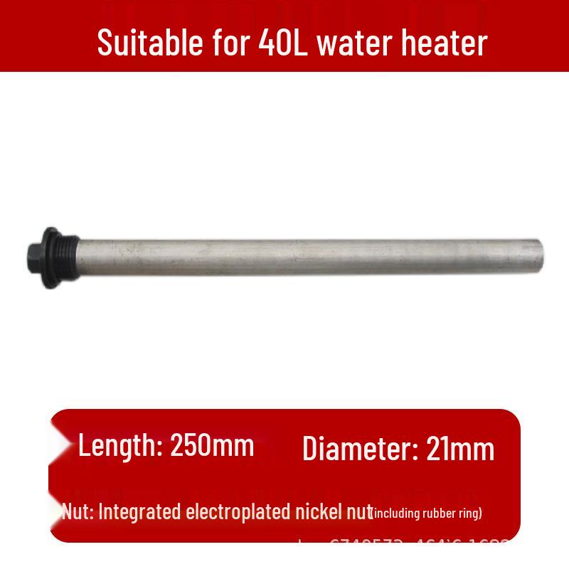 

Universal Magnesium Anode Rod for 40/50/60/80L Electric Water Heaters with Drain Port Descaling Function