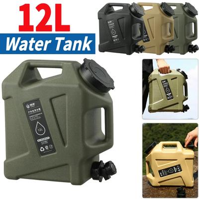 12L Camping Water Container Large Capacity Portable Camping Water Bag Container with Faucet Driving Water Tank for Picnic Hiking