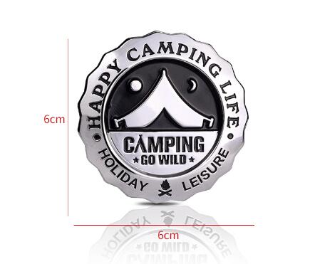 

1Pc 3D Camping Car Badge Alloy Metal Auto Emblem Decoration Whole Body Trunk Car Sticker Motorcycle Automobile Accessories серебряный