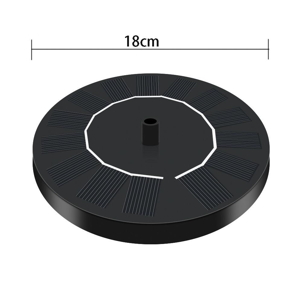 Okrągła fontanna solarna do basenu zewnętrznego, pływająca fontanna wodna, elektryczna fontanna do przechowywania z oświetleniem, fontanna do kąpieli dla ptaków, pompa wodna, dekoracja ogrodowa