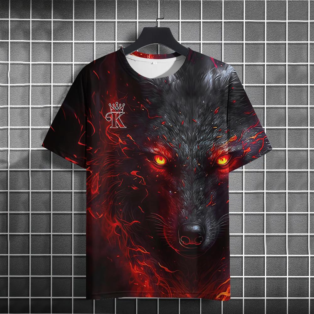 

Футболки з 3D-принтом тварин для чоловіків, вінтажна чоловіча футболка, топи, літні короткі рукави, спортивний одяг, модні оверсайз футболки для чоловіків, вуличний одяг 6XL