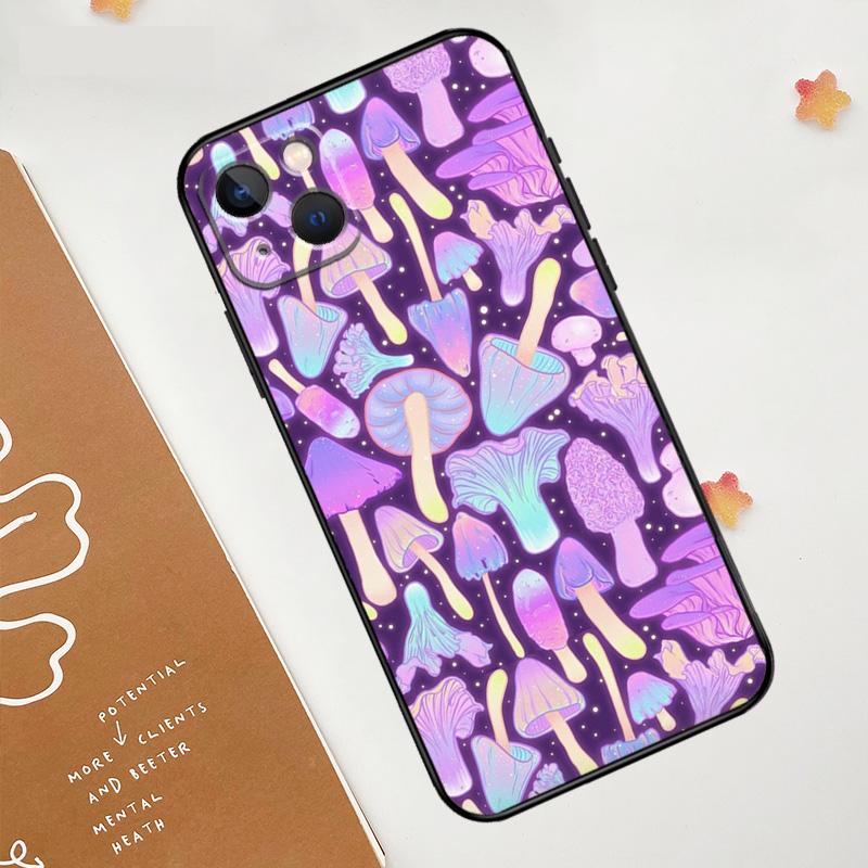 Mushroom Forest Case For Apple iPhone 16 15 14 13 11 12 Pro Max Mini XR 15 16 Plus 16e Protective Cover