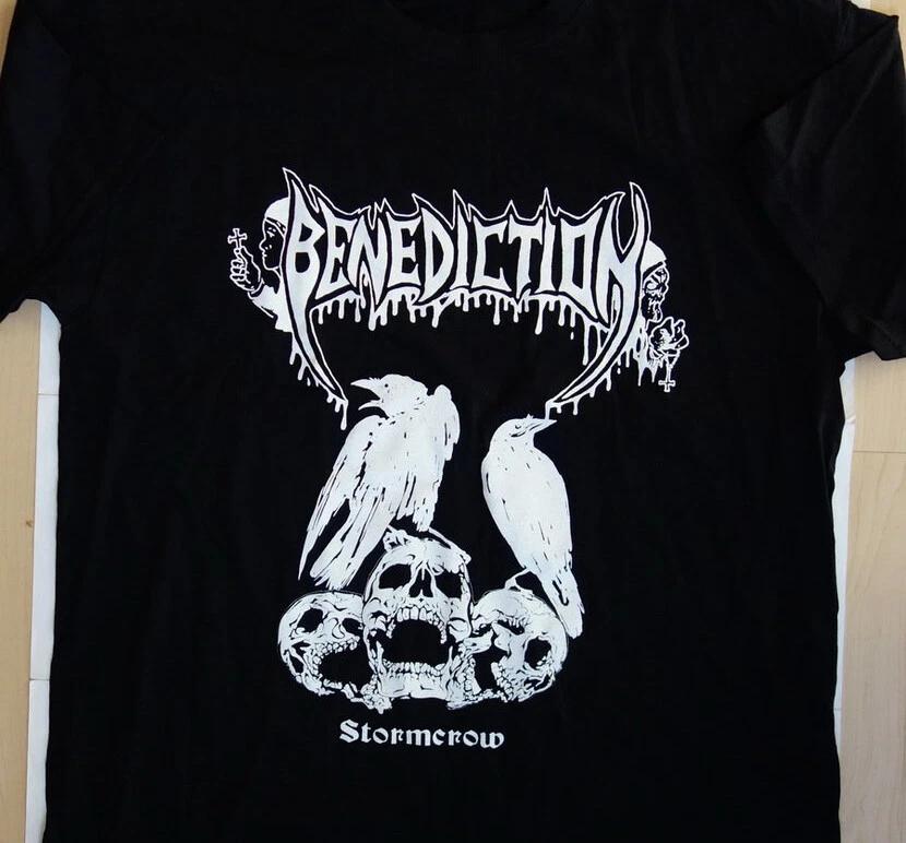 Men s and Women s T-shirts Benediction Stormcrow men T-shirt Black Cotton All Sizes XS