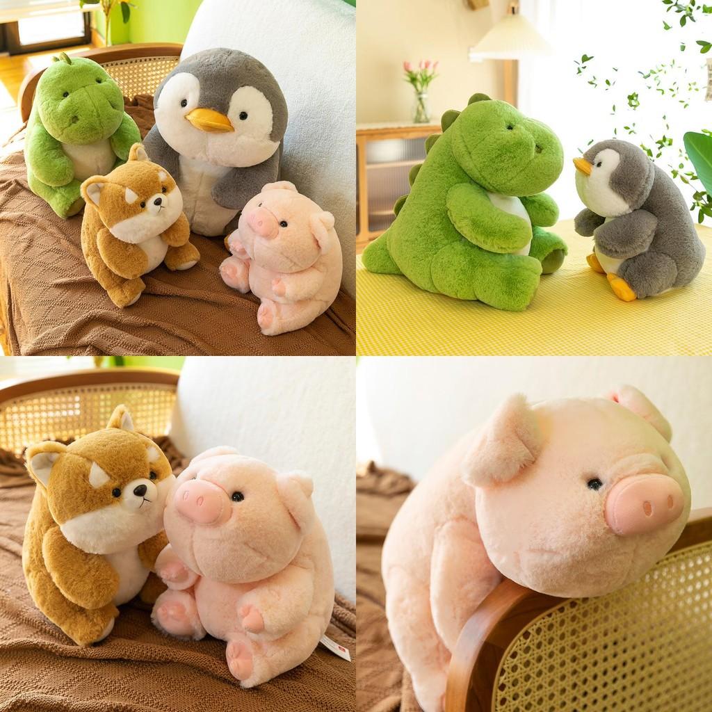 Animal Plump Plush Toys Penguin Pig Stuffed Soothing Doll Childs Birthday Gift