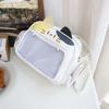 Preppy Style Cute Cat Itabag JK Kawaii Y2K Shoulder Bag Creative Transparent Pocket Bag  Outdoor