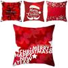 Festive Christmas Red Pillow Case Luxurious Cushion Cover For Cheerful Home Decor