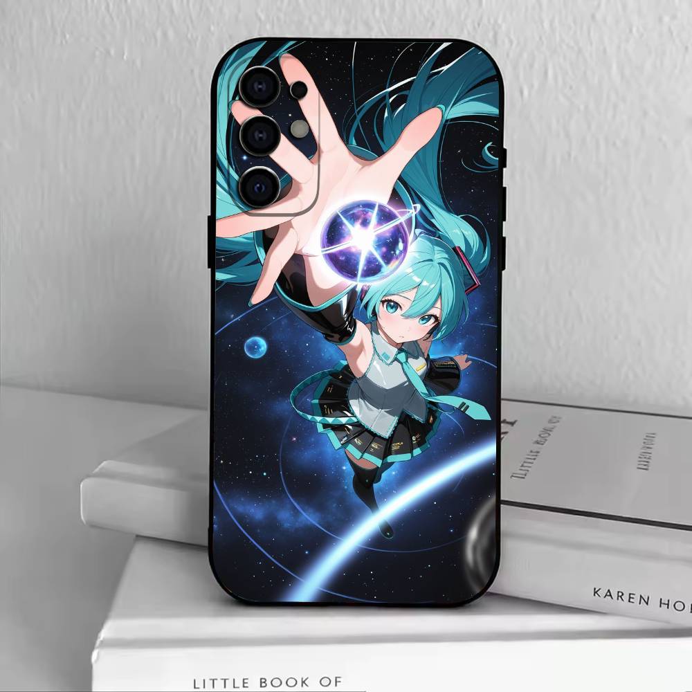 AM-Anime MIKU  Phone Case Black Silicone Soft For Samsung S25,S24,S21,S22,S23,S30,Ultra,S20,Plus,Fe,Lite