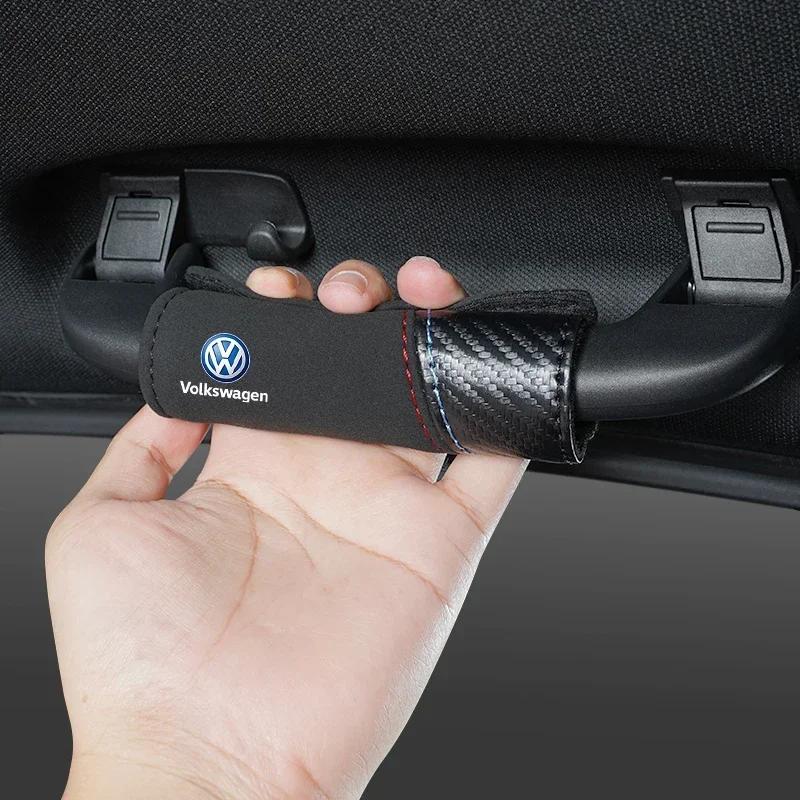 Lmn1 2Pcs Car Interior Door Handle Cover Handgrip Protect Casing For VW GTI Polo Golf Passat Tiguan Arteon Touareg Taigo Caddy Jetta