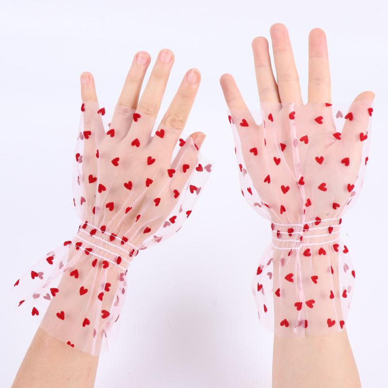 Fingerless Gloves Mesh Hollow Short Wrist Sleeves Mesh Party Festival Tull Sheer Fake Cuffs Dress Shirt Accessories