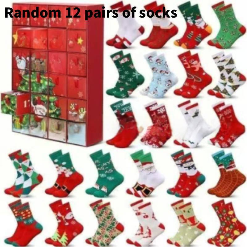 Countdown Socks For Kids And Teens With Cotton Material For Christmas Celebration And Holiday Gift