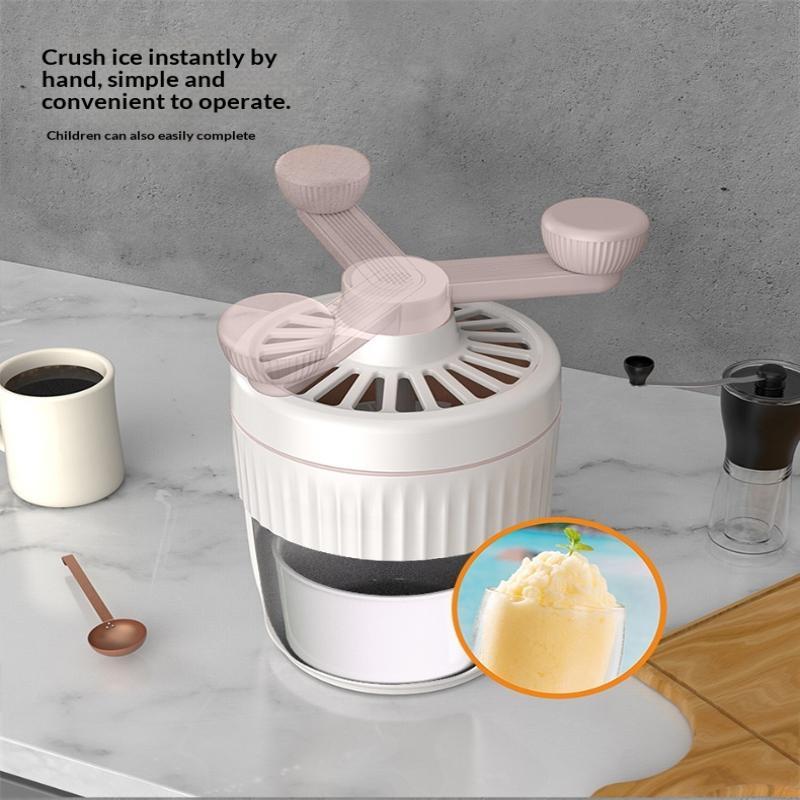 Manual Hand Crank Ice Shaver Fast Shaving Bpa Free Ideal For Home Kitchen Making Summer Slushies Cold Drinks
