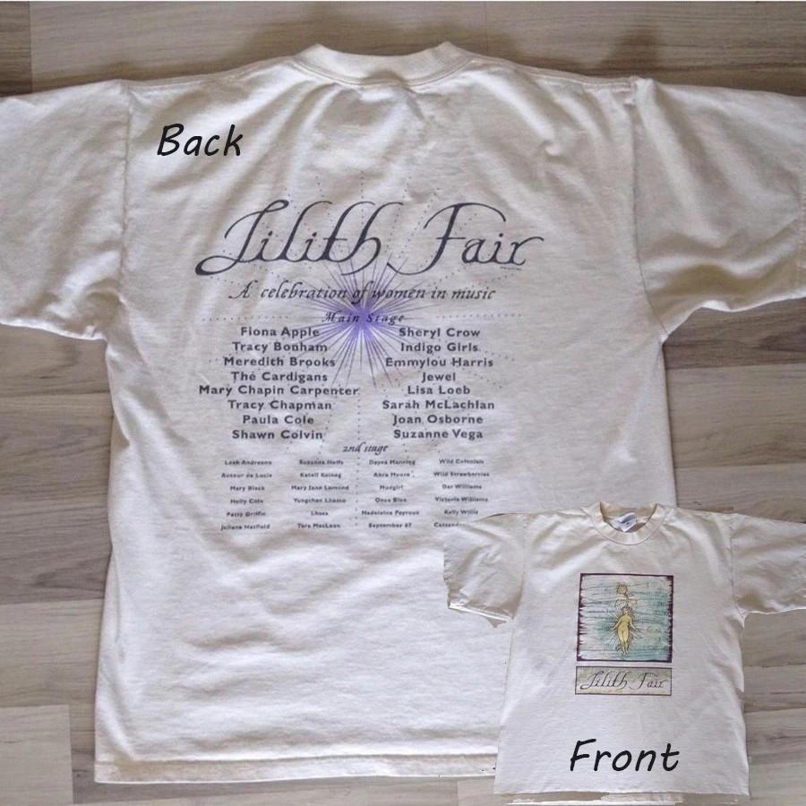 VINTAGELilith Fair 1997 tour t-shirt Two Sides For Women Men Gift for Fans M