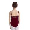 Girls Ballet Leotard Sleeveless Backless Adjustable Spaghetti Straps Ruched Bodysuit Gymnastics Wear