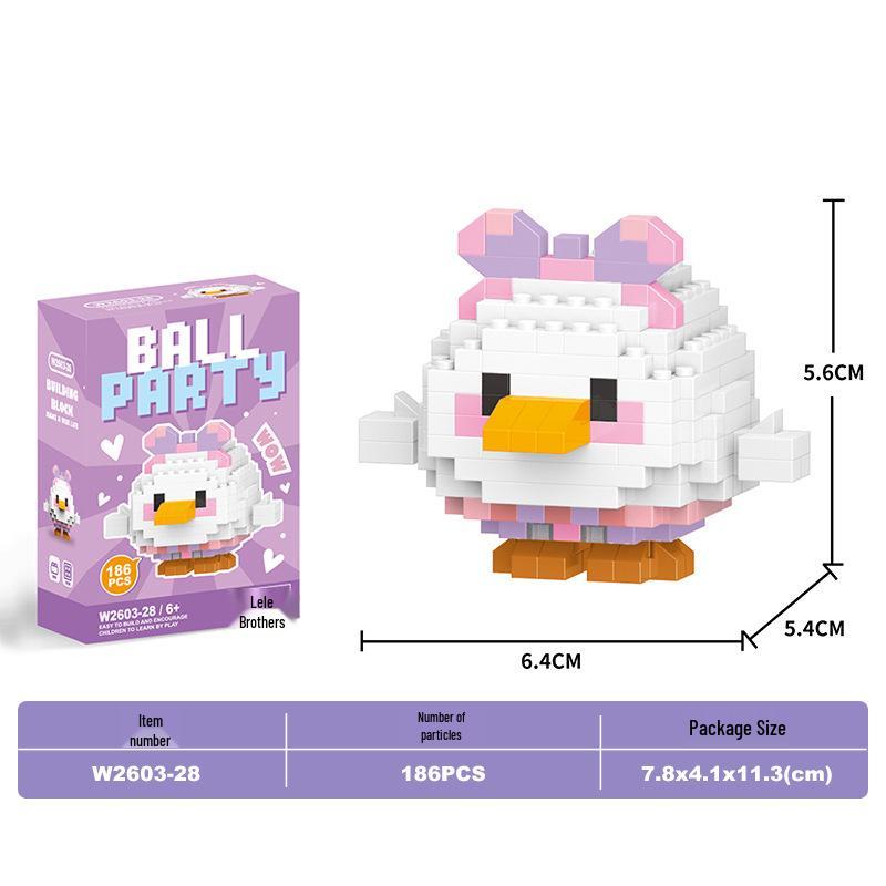 Lele Brothers Micro Building Blocks - Educational Small Animal Sets for Kids, Compatible with Lego, Boys' Toy Gifts