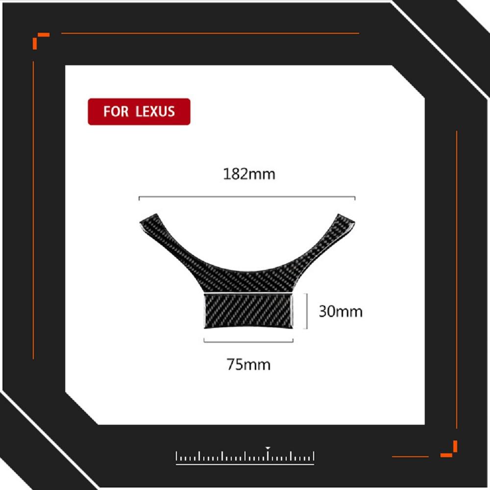 Carbon Fiber Steering Wheel Panel Cover Trim For LEXUS IS250 IS300 IS350 2014-18