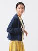 Beams Boy Women's L/S Tee Cut-Off V-Neck Cardigan, Navy, One Size, 13140499101