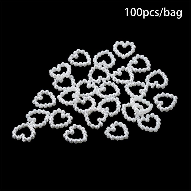 

100 шт./лот Имитация жемчуга Бусины Цветок Сердце Звезда Луна Разделительные бусины Для изготовления ювелирных изделий Шармы для браслетов Серьги