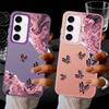 Creative Pink Sea Butterfly Phone Cover Case for Samsung Galaxy A25 A73 A16 A34 A23 A71 A17 A52 A14 A56 A12 A32 A36 A13 A54 A72