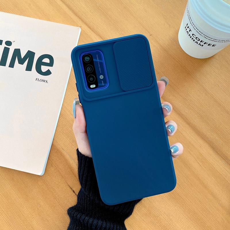 

Жидкий силиконовый чехол для Samsung A51 A71 A12 A21 A32 A42 A52 Redmi Note 9 10 с раздвижным окном и защитной крышкой для объектива Redmi Note 10S темно-синий