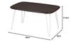 Fuji Boeki Folding Coffee Table, 60cm Wide, Brown, Polka Dot Pattern, 93220