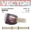 Ski Goggles With Double-Layer Anti-Fog Lens Interchangeable Lenses Prescription Insert Compatible Spherical Design Adults