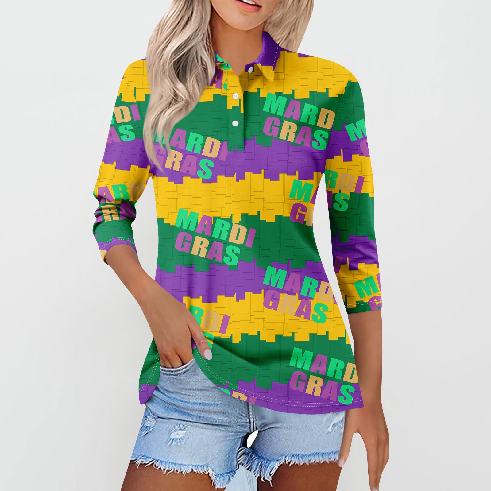 

Женская модная повседневная рубашка с короткими рукавами 3/4 с лацканами и принтом, женские топы на пуговицах XL жёлтый