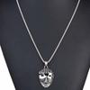 New European and American Trendy Titanium Steel Men's Necklace Hip-hop Simple Mask Pendant
