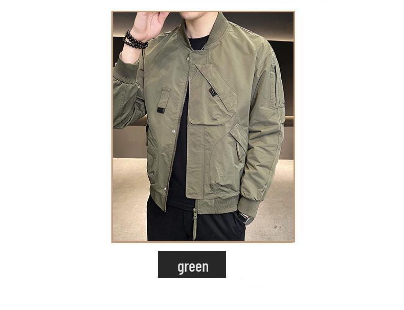 Stilvolle Bomberjacke für Herren: Frühling/Herbst 2025 - Trendig, High-End, Lässiger Baseball-Stil