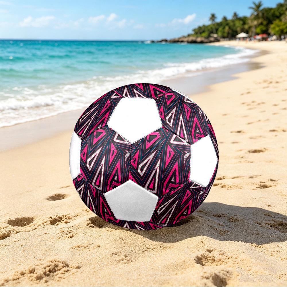 1pc Geometric Chaos Lightweight PVC Training Soccer Ball, Size 5, Suitable for Indoor and Outdoor TrainingGift y60392