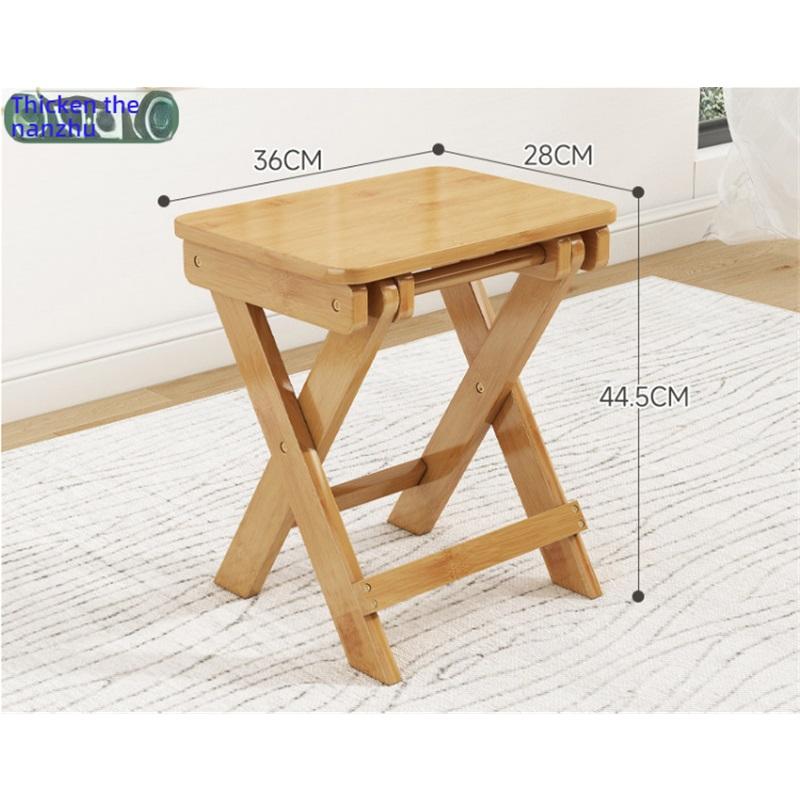 Klapphocker tragbarer Haushaltsstuhl Outdoor Angeln Mazar kleine Bank Wohnzimmer Bambus niedriger Hocker Schuhwechselhocker für Kinder