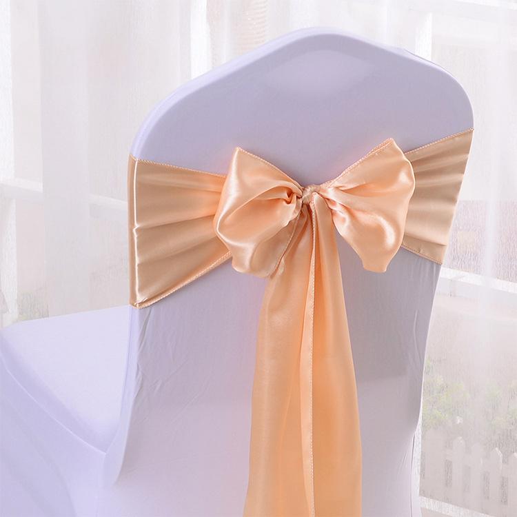 10pcs Wedding Decoration Products Ribbons Ribbon Banquet Chair Covers Bows Chair Straps Banquet Party Decoration Sillas