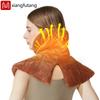 Brown Heated Shoulder Neck Massager 3 Heating Modes Plush Fabric Cold Shoulder Stiffness Relief Warm Scarf For Office Workers