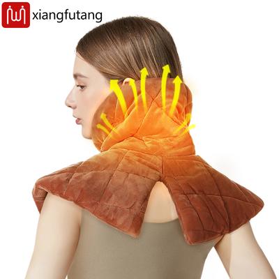 Brauner Beheizter Schulter-Nacken-Massager 3 Heizmodi Plüschstoff Kaltschulter-Steifheit Linderung Warmer Schal Für Büroangestellte