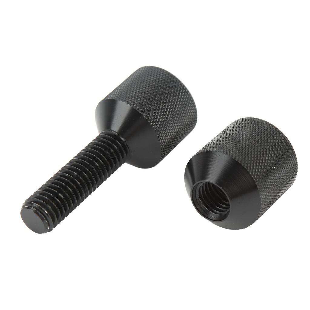 2-Hole Flange Alignment Pins, Quick Flange Pin Set, Aluminum, Durable, Easy Installation, Portable Tool, Black, M12, 2pcs
