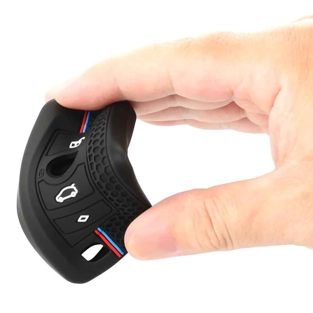 Nøkkelveske for BMW 520 525 F30 F10 F18 118i 320i 1 3 5 7-serie X3 X4 M3 M4 M5 Bil Smartnøkler Deksel Fob Veske Skall Beskytter