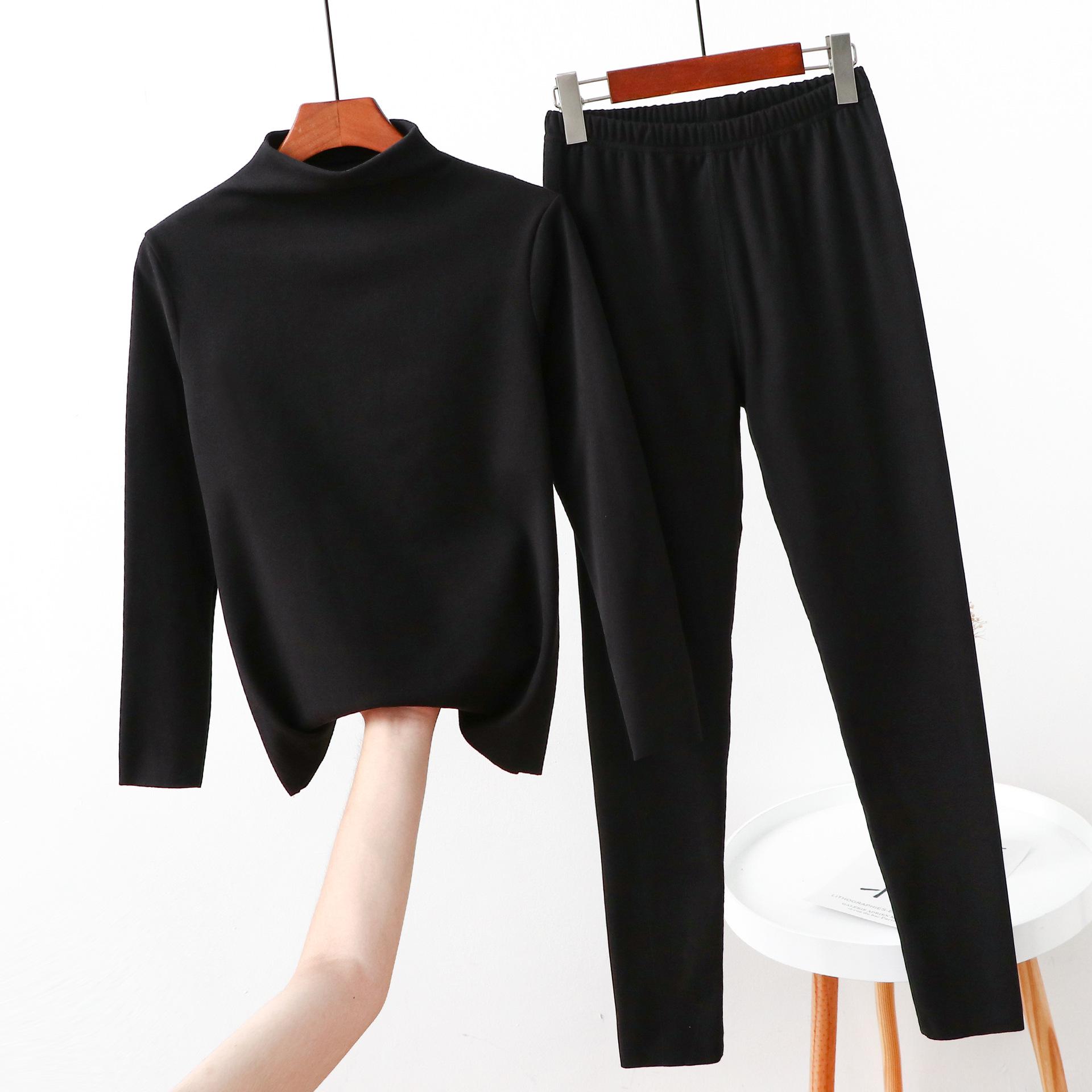 

Комплект из водолазки и брюк из плотного немецкого бархата больших размеров для женщин на осень и зиму 6XL (110-130 kg)