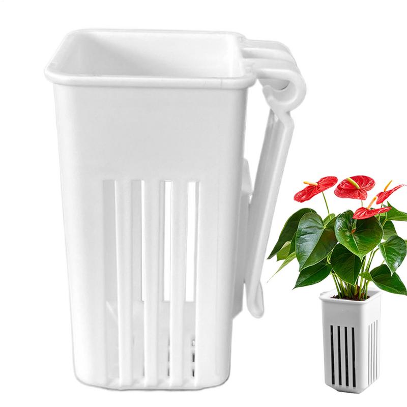 Wiszący pojemnik na rośliny do akwarium Plastikowe haki do akwarium Kubki do sadzonek Koszyki do sadzonek Praktyczne pudełko na doniczki do akwarium Dekoracja do akwarium