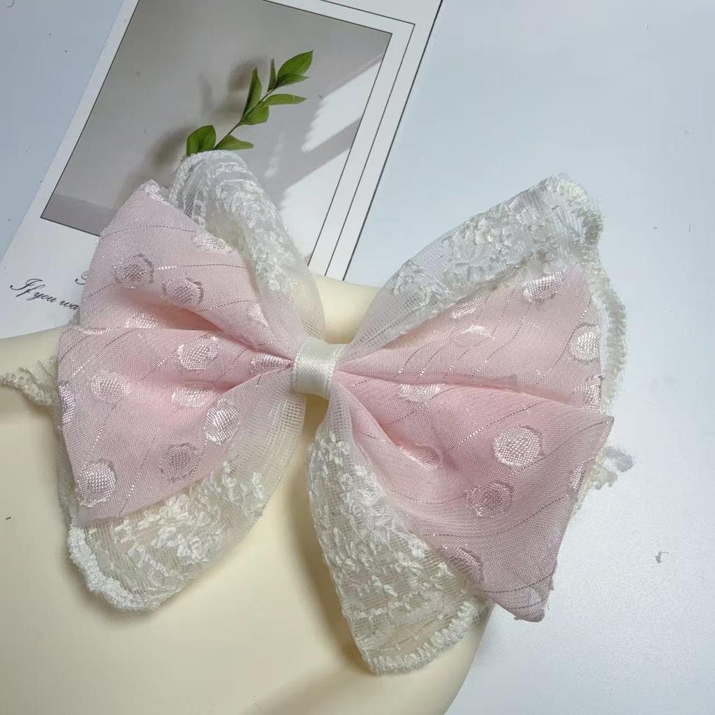 Dopamine Spring Lace Bow Hair Clip - Fairy Forest Style