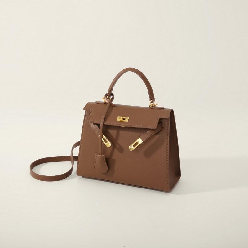 2025 Nuova Moda Borsa Kelly Borsa a Tracolla Trendy Premium 25CM Fatto a Mano a Spalla Singola Borsa a Tracolla Borsa