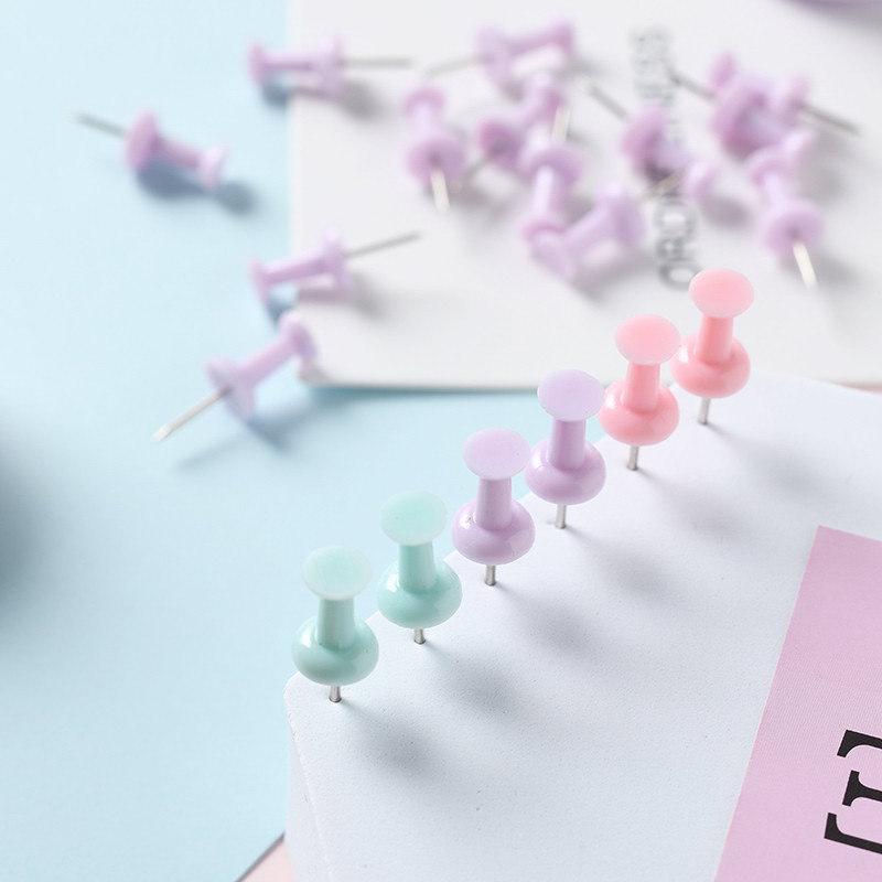 Color Boxed I-Pin Macaron Pushpins: Fresh, Creative Office Supplies