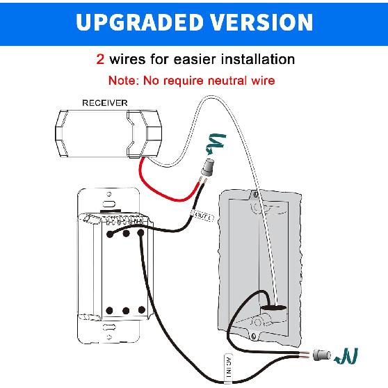 Ceiling Fan Remote Control Kit, Universal Ceiling Fan Remote and Dimmer Light Switch Combo, Ceiling Fan Wall Switch UC9050T, Fan Remote Control Kit