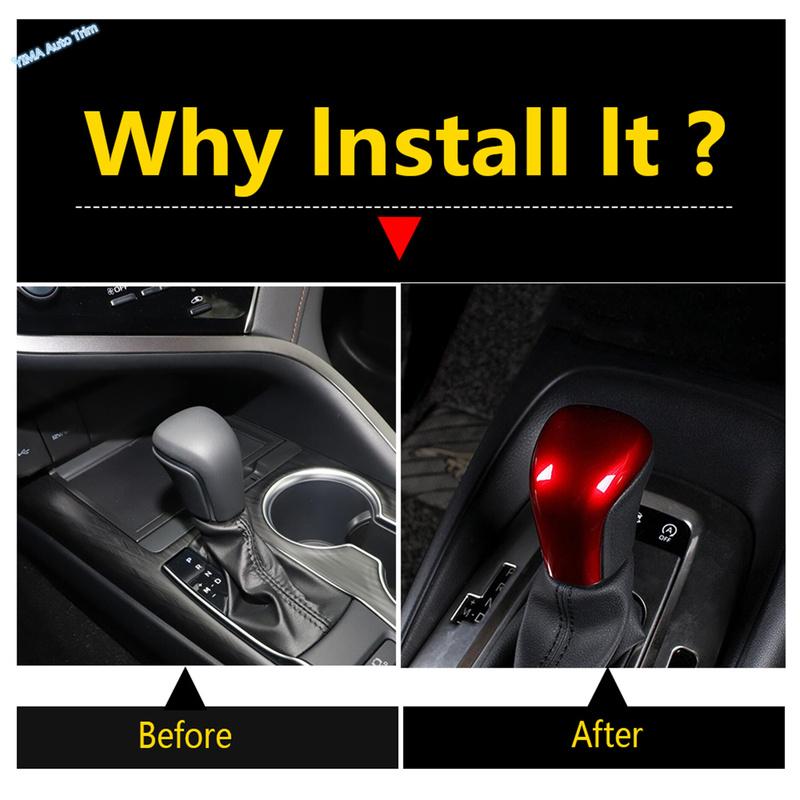 ABS Sticker Gear Shifter Knob Handball Cover Trim For Toyota Corolla E210 + Camry 2018 + Yaris cross + Avalon +